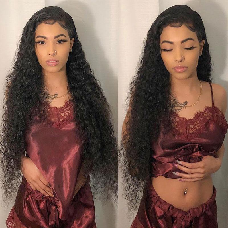 Aligrace 13x4 Lace Frontal Curly Human Hair Wigs