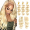 Dola Hair Body Wave 613 Blonde Human Hair Bundles With Lace Closure Blonde