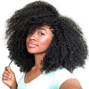 Dola Hair 3Pcs Virgin Human Kinky Curly Hair Weaves With 13X4 Lace Frontal