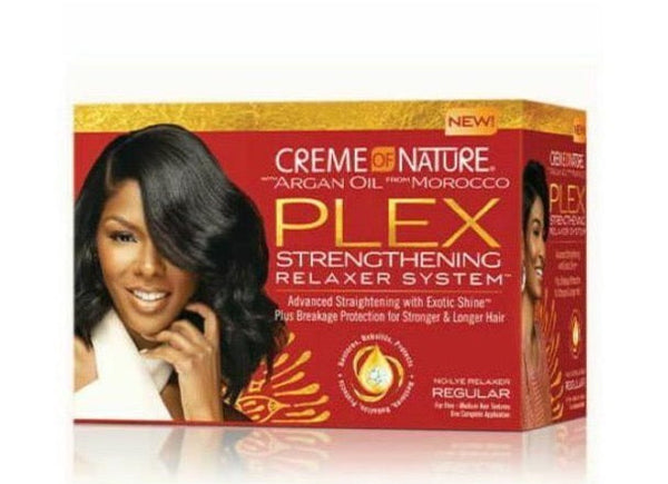 CREME OF NATURE WITH ARGAN OIL PLEX STRENGTHENING RELAXER SYSTEM (REGULAR)