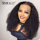 Xrs Beauty Hair Kinky Curly FAKE SCALP 13X6 Lace Front Natural Virgin Human Hair Wig 150% Density [FSW05]