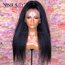 Xrs Beauty Hair Human Hair Kinky Straight Hair FAKE SCALP 13×6 Lace Front Wigs With Baby Hair 150% Density [FSW06]