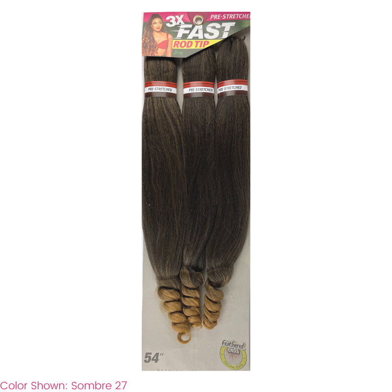 Zury Sis Pre-Stretched Synthetic Braids -  3X  Fast Rod Tip 54"