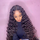 Xrs Beauty Hair Real Human Hair HD Full Lace Wig Deep Wave Clean Hairline Knots [FLW04]