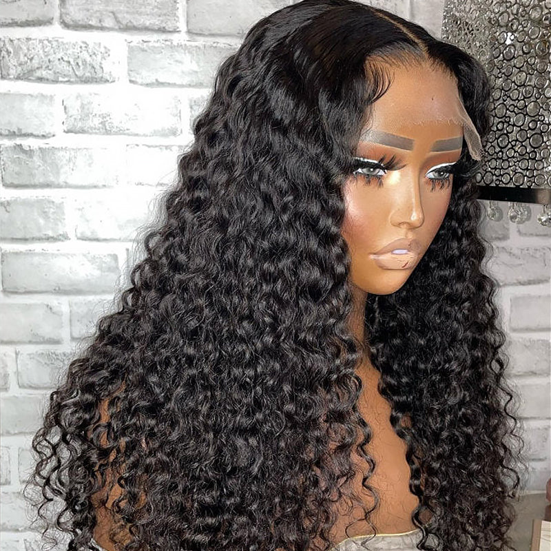 Xrs Beauty Hair Real Human Hair HD Full Lace Wig Water Wave Clean Hairline Knots [FLW05]