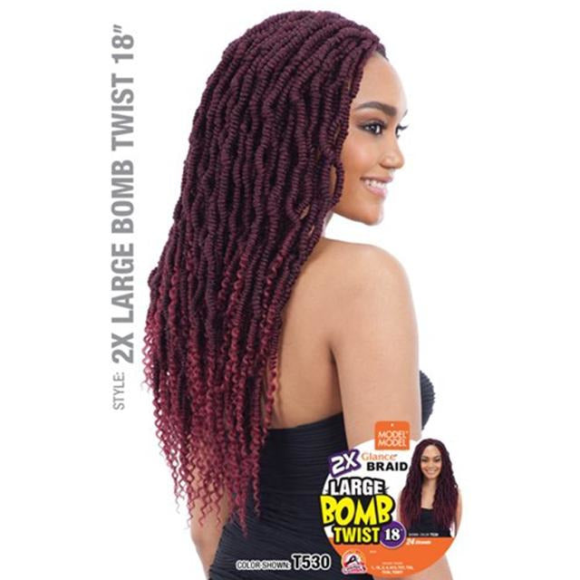 Model Model Glance Synthetic Braids – 2X Large Bomb Twist 18"