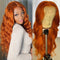 Mslynn Orange Ginger Lace Front Wig Body Wave Wig Colored Human Hair Wigs