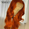 Xrs Beauty Hair Ginger Orange Lace Front Wig Body Wave Virgin Human Hair Transparent Lace Natural Hairline [CFW21]