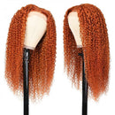 Aligrace 13x4 Lace Curly Wig Ginger Orange Color