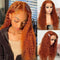 Aligrace 13x4 Lace Curly Wig Ginger Orange Color