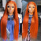 Aligrace 13x4 Lace Straight Wigs Ginger Orange Color