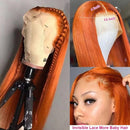 Aligrace 13x4 Lace Straight Wigs Ginger Orange Color