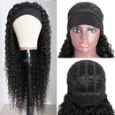 Dola Hair 180 Density Headband Wig Curly Human Hair Wig With Free Scarf Natural Color Wig For Black Women