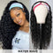 Afro Kinky Curly Headband Wig Human Hair Glueless Wigs Kinky Curly Wigs