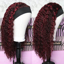 Dola Hair 99J Ombre Curly Headband Wig Brazilian Human Hair Wig No Glue