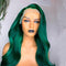 Transparent Lace Front Human Hair Wigs For Women 210% Density Dark Green Lace Frontal Wigs Human Hair Pre Plucked Body Wave Hair Wigs