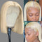 4x4/13x4 Lace Pre Plucked 613 Blonde/Grey Bob Lace Frontal Wig High Quality