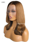 Hairvivi Zuri Honey Blonde Lace Front Wig With Dark Brown Color Underneath HD Lace