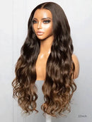 Hairvivi Chase Brown Ombre Human Hair Glueless Wigs Natural Looking HD Lace