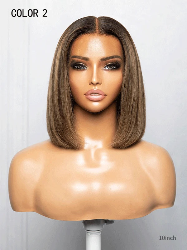 Hairvivi Kylie Human Hair Bob Wigs Fake Scalp Lace Front Pre-bleached HD Lace