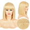 Aligrace Machine Made Straight BoB Wigs With Bang 613 Color