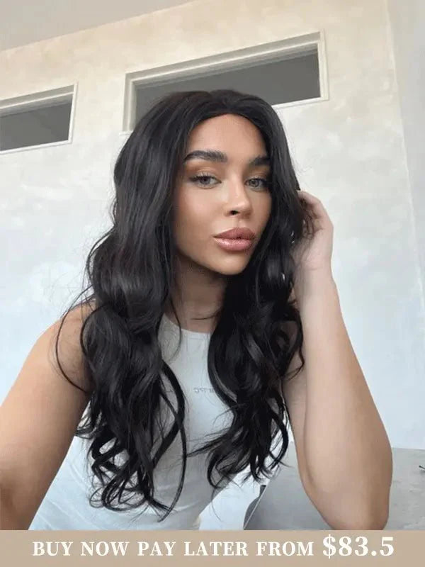 Hairvivi Camilla Glueless Human Hair Wigs Wavy Middle Part HD Lace