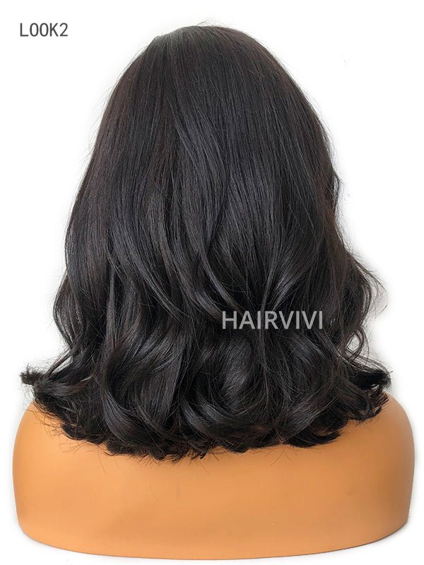 Hairvivi Abby Yaki Wig Human Hair Bob Cut HD Lace