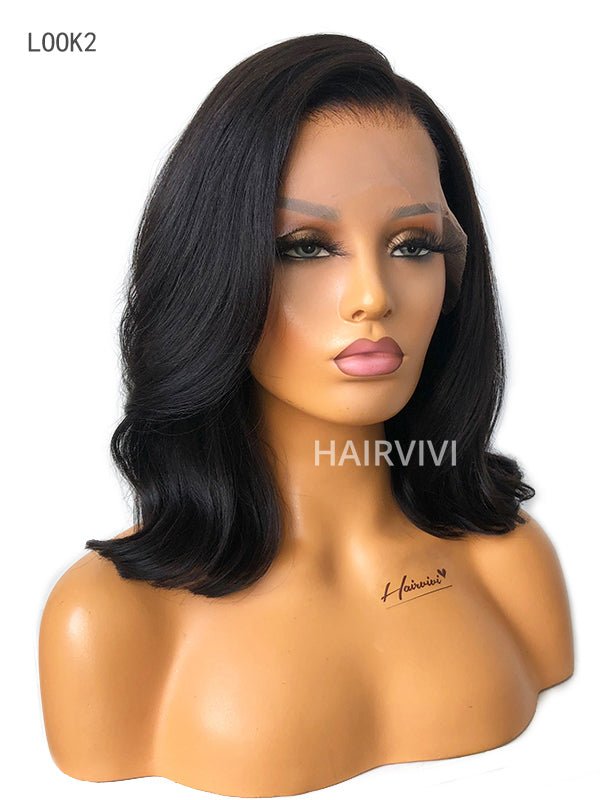 Hairvivi Abby Yaki Wig Human Hair Bob Cut HD Lace