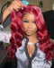 Jessies Wig Burgundy Color Pre Cut Lace Wig Glueless Pre plucked Human Hair Wig