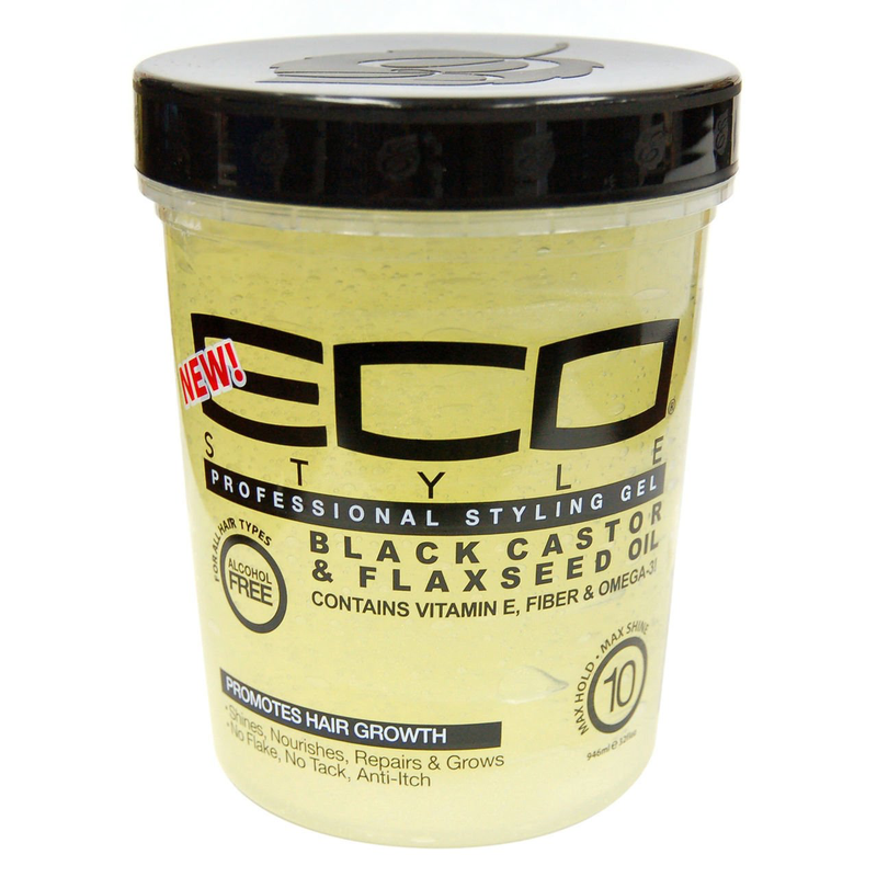 Eco Style Professional Styling Gel - Black Castor & Flaxseed Oil