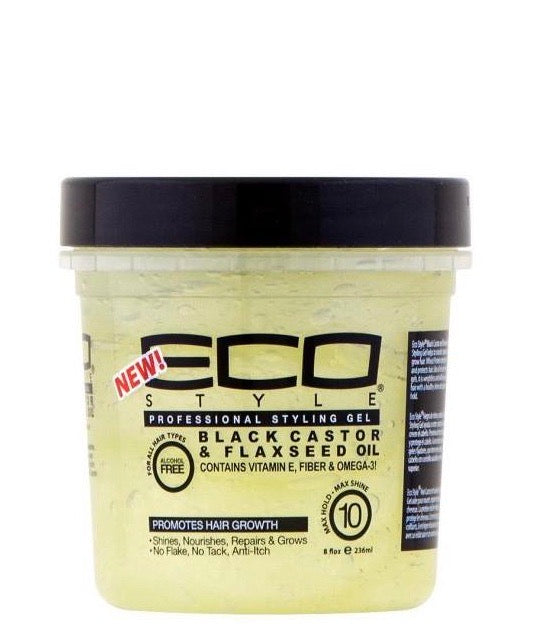 Eco Style Professional Styling Gel - Black Castor & Flaxseed Oil