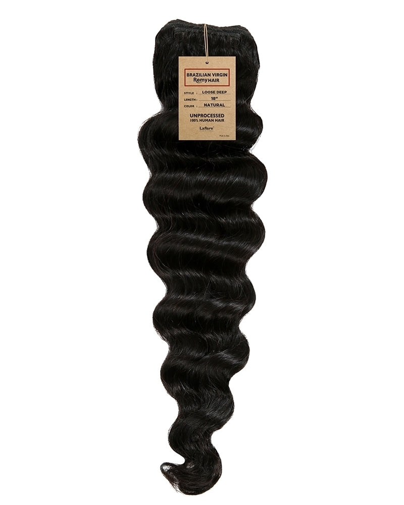 LAFLARE BRAZILIAN UNPROCESSED INDIVIDUAL BUNDLES - Loose Deep