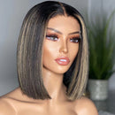 Dola Hair Ombre 1b 27 Lace Closure Bob Wig Human Hair Straight