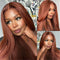 Dola Hair Yaki Straight Color Ginger Lace Closure Human Wig 180% Density