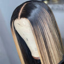 Dola Hair Ombre 1b 27 Lace Closure Bob Wig Human Hair Straight