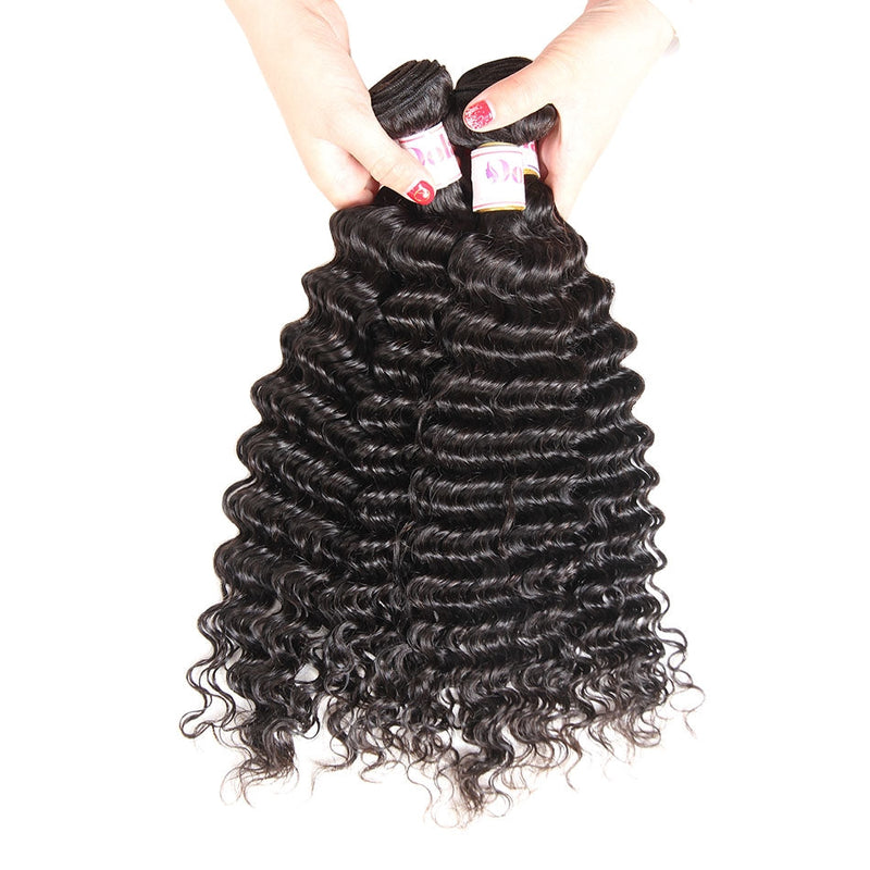 Dola Hair Unprocessed Virgin Brazilian Deep Wave Hair Bundles Human Hair Weft