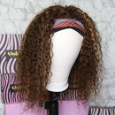 Dola Hair T6-27 Ombre Highlight Deep Curly Headband Human Hair Wig Brazilian