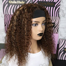 Dola Hair T6-27 Ombre Highlight Deep Curly Headband Human Hair Wig Brazilian