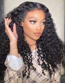 Jessies Wig 13x4 4C Curly Edge Glueless Crystal HD Lace Front Wig With Natural Kinky Baby Hair Line