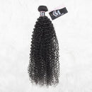 CurlyMe Kinky Curly Virgin Human Hair 3 Bundles With 13x4 Frontal Natural Black