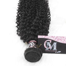 CurlyMe Kinky Curly Virgin Human Hair 3 Bundles With 13x4 Frontal Natural Black