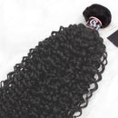 CurlyMe Kinky Curly Virgin Human Hair 3 Bundles With 4x4/5x5 Closure Natural Black