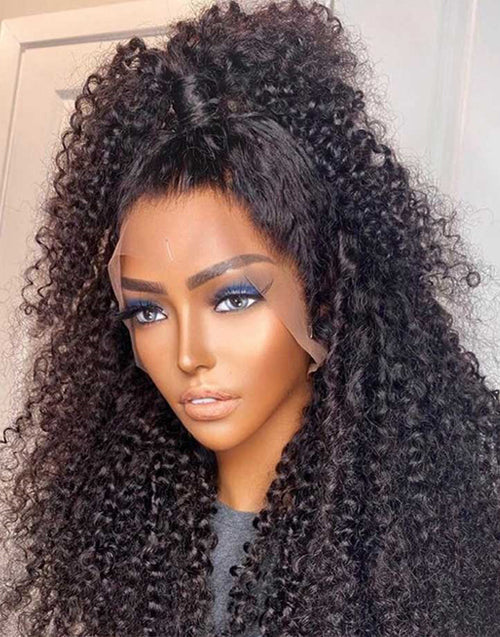 Jessies Wig Kinky Curly 360 Full Lace Frontal Wig For High Ponytail Human Hair Wigs (Summer Must Have)