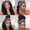 Aligrace Headband Yaki Kinky Straight Glueless Human Hair Wigs