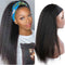 Aligrace Headband Yaki Kinky Straight Glueless Human Hair Wigs