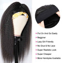 Aligrace Headband Yaki Kinky Straight Glueless Human Hair Wigs