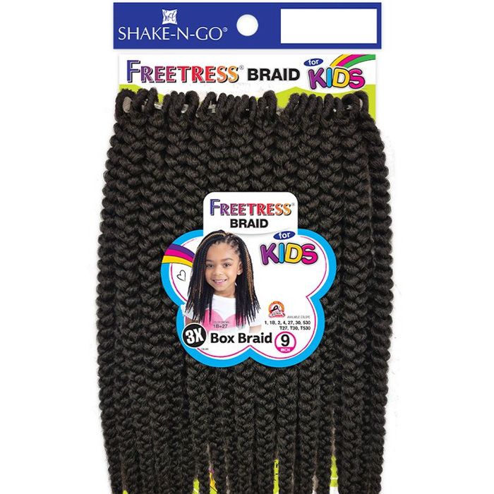 FreeTress Synthetic Kids Braids - 3X Box Braid 9"