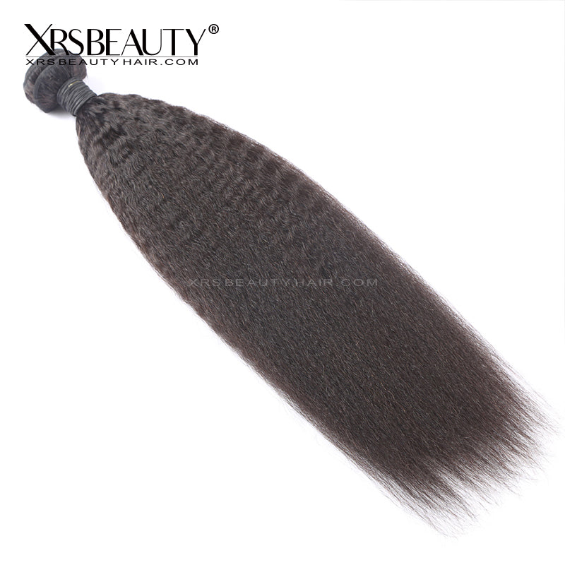 Xrs Beauty Hair 1 Bundle Italian Yaki Straight Brazilian Hair Virgin Human Hair Bundle [WEFT07]