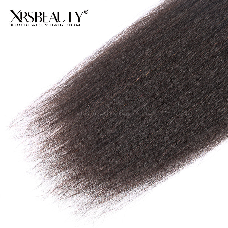 Xrs Beauty Hair 1 Bundle Italian Yaki Straight Brazilian Hair Virgin Human Hair Bundle [WEFT07]