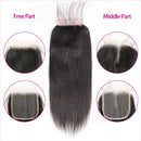 Ali Grace Brazilian Straight Hair 4*4 Lace Closure Medium Brown Pre-Pre Plucked Remy Hair Lace Closure